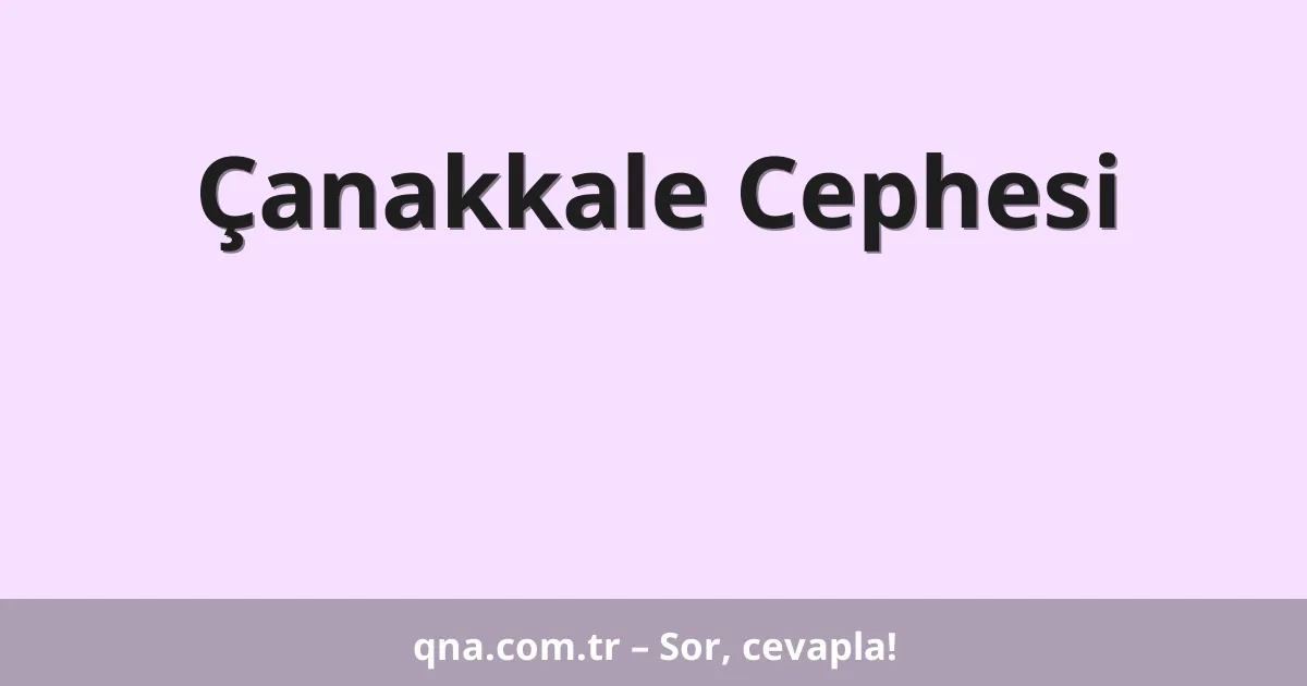 Çanakkale Cephesi