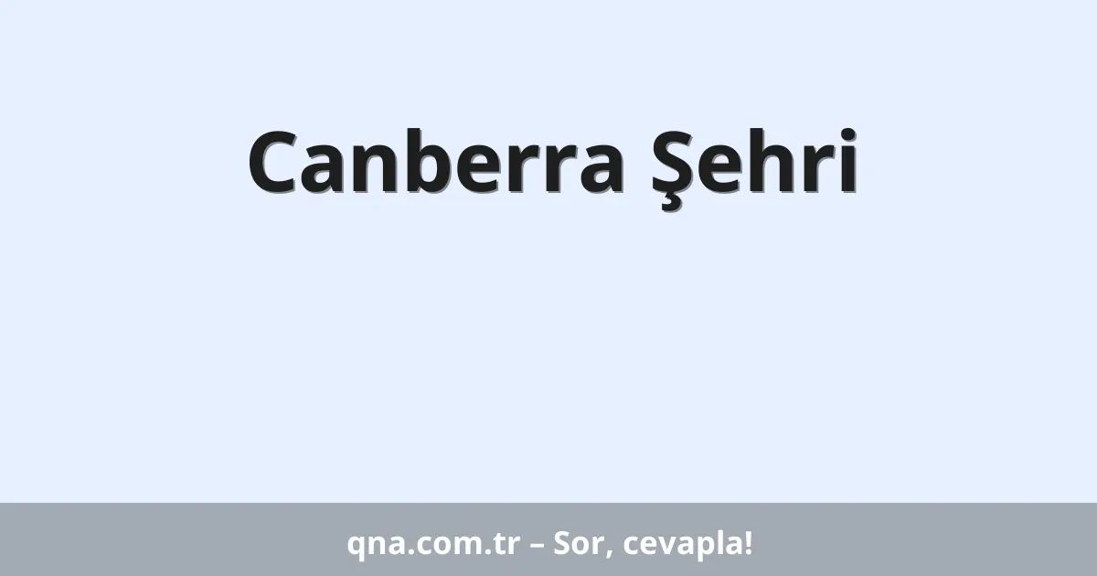 Canberra Şehri