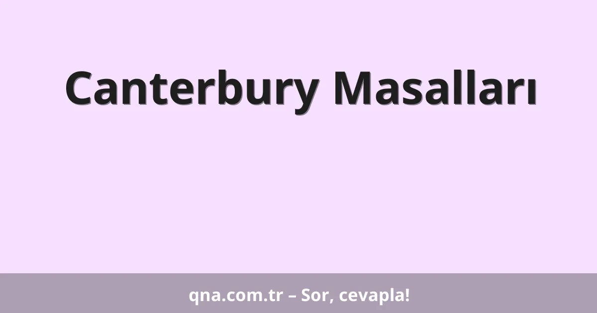 Canterbury Masalları