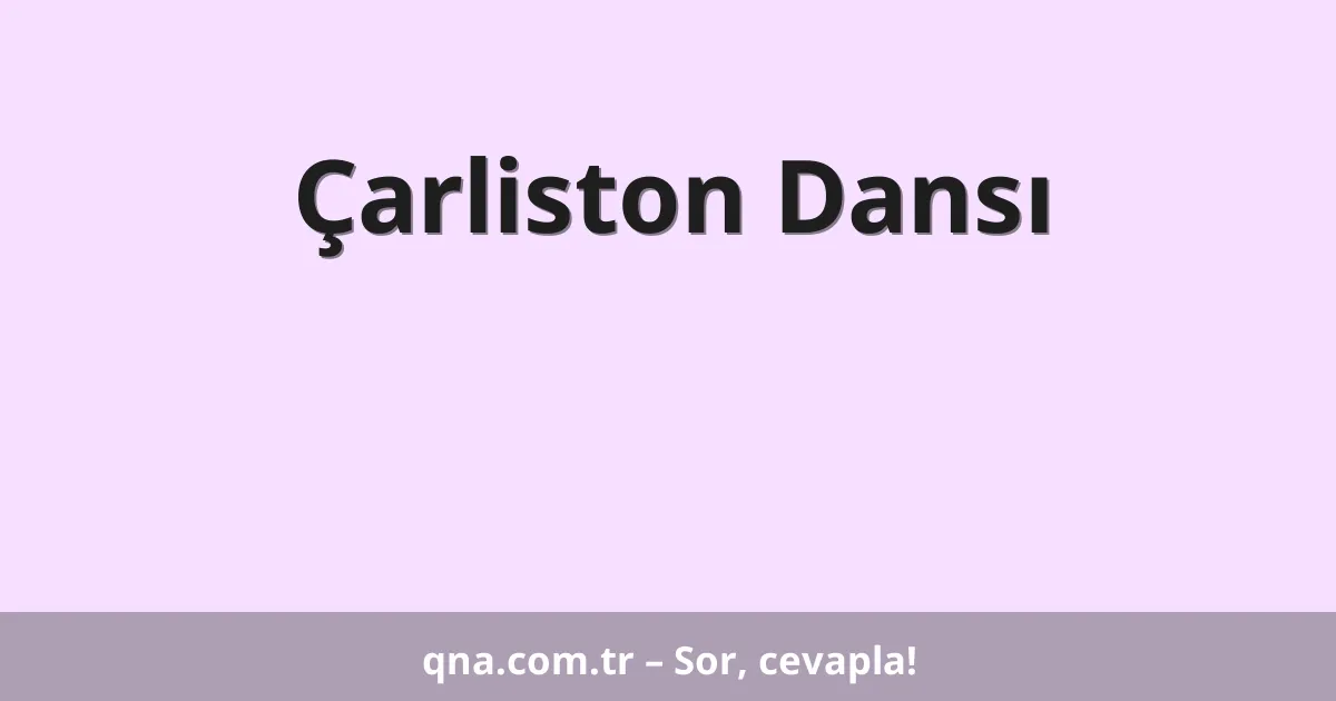 Çarliston Dansı