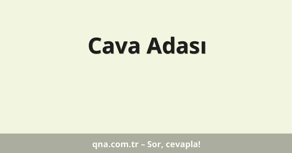 Cava Adası
