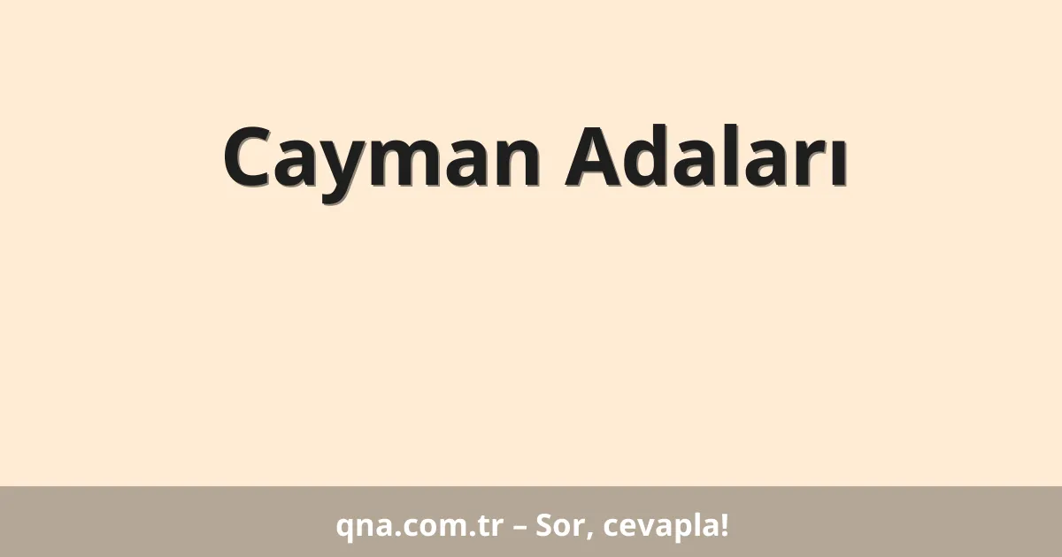 Cayman Adaları