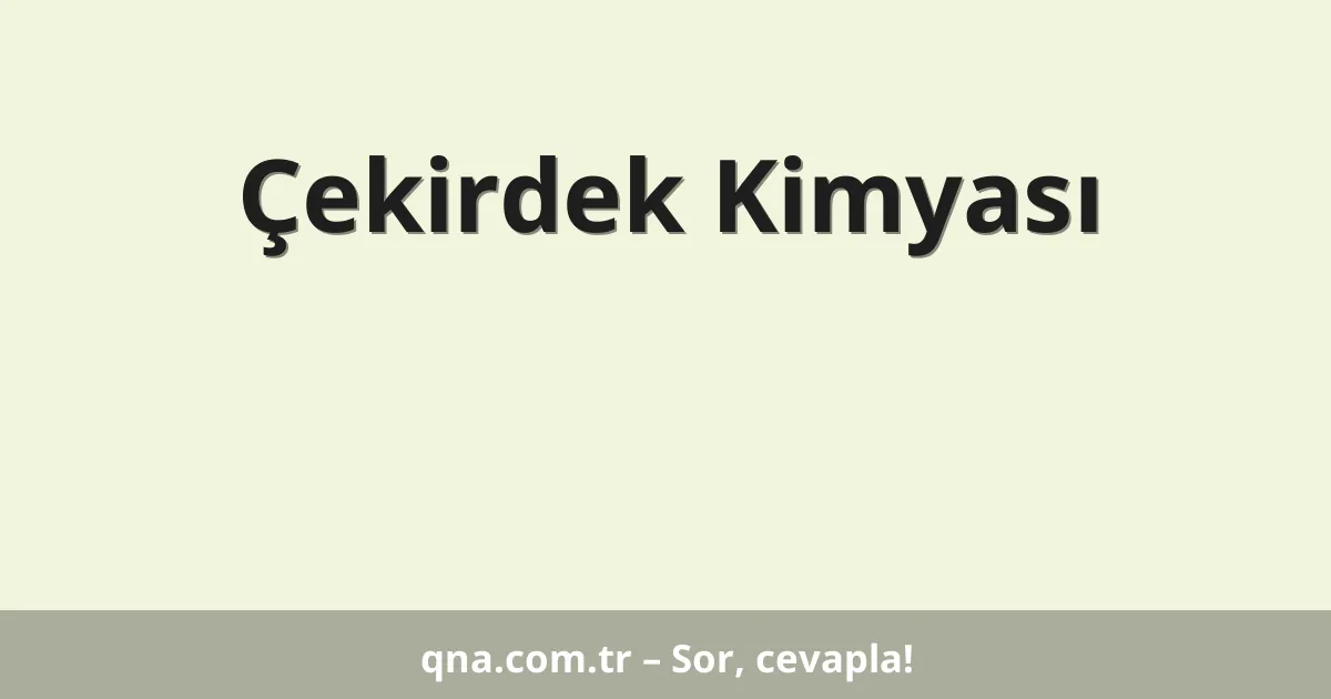 Çekirdek Kimyası