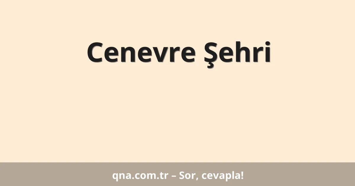 Cenevre Şehri