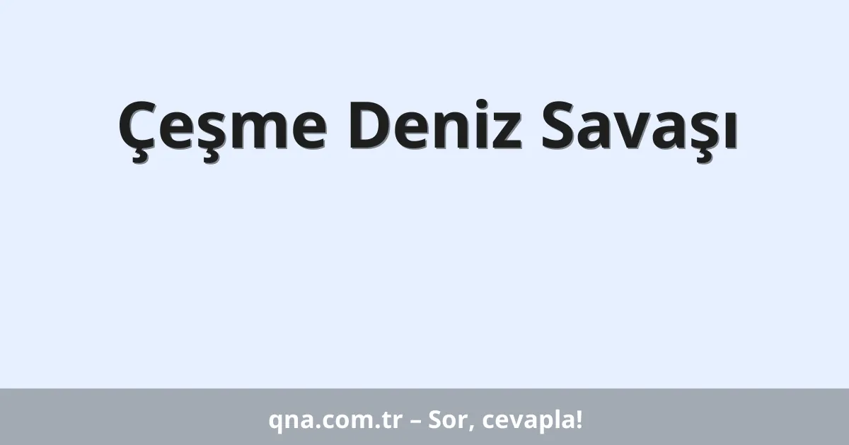 Çeşme Deniz Savaşı