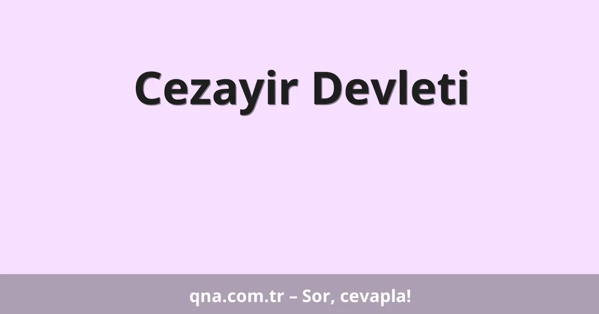 Cezayir Devleti
