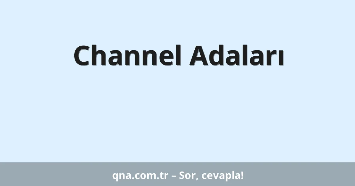 Channel Adaları