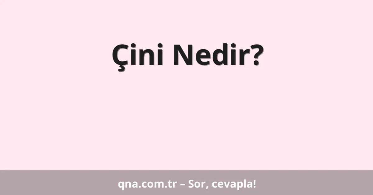 Çini Nedir?