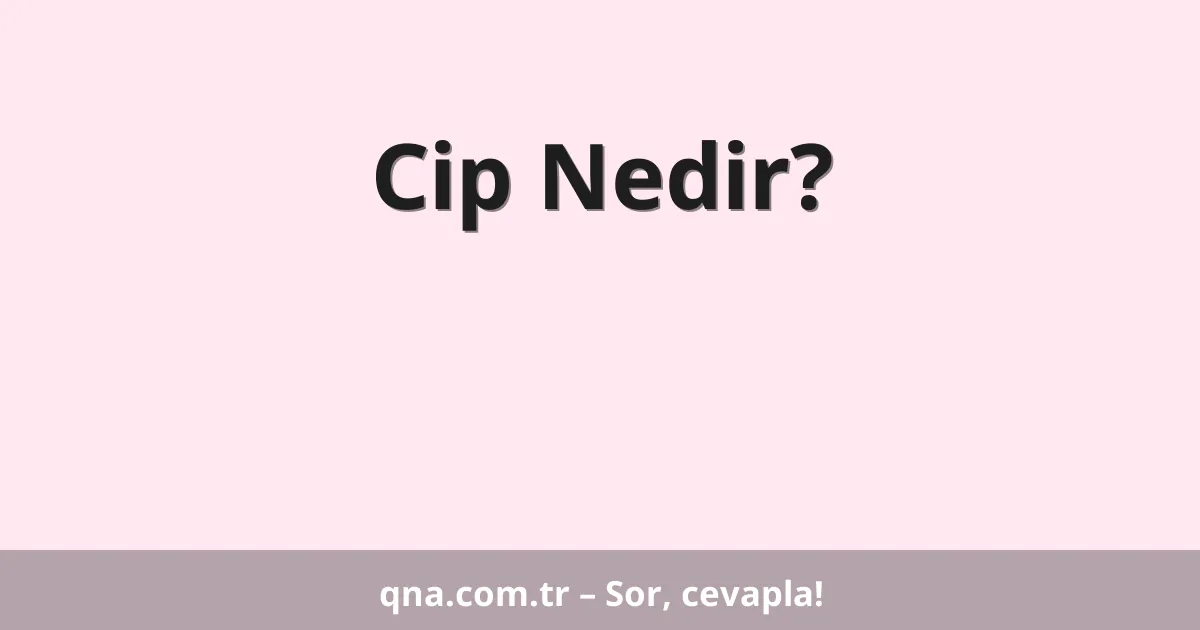 Cip Nedir?