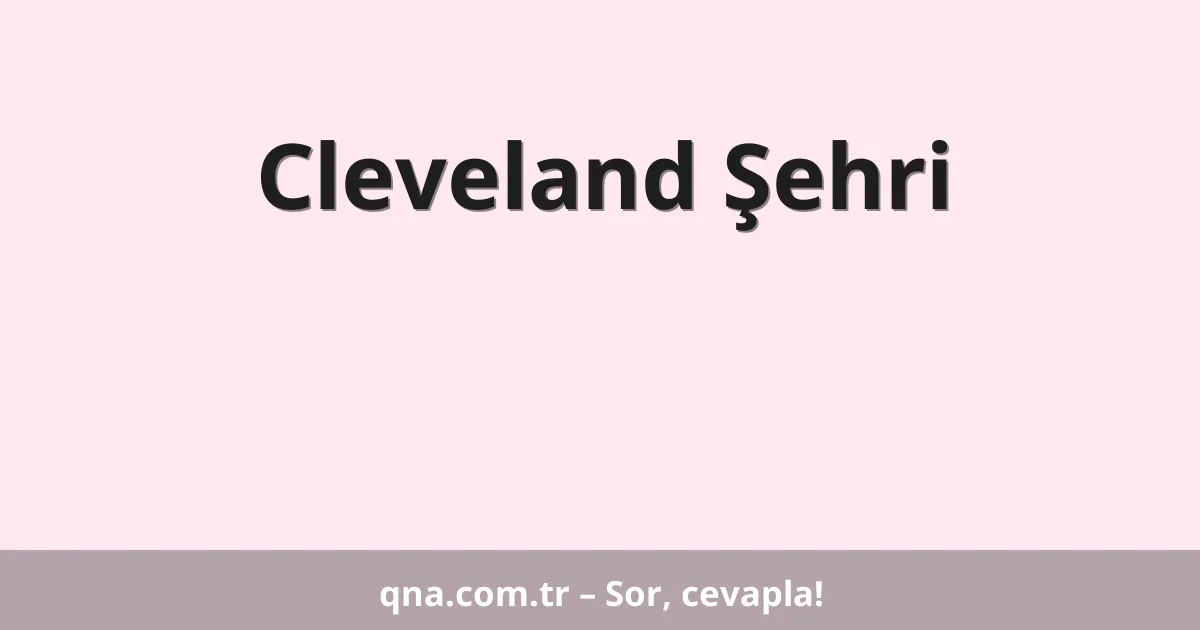 Cleveland Şehri