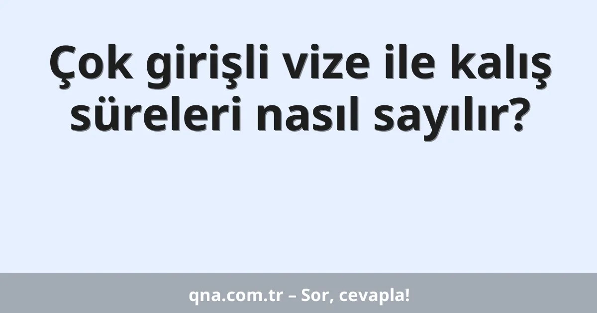 Çok girişli vize ile kalış süreleri nasıl sayılır?