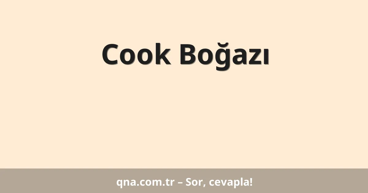 Cook Boğazı