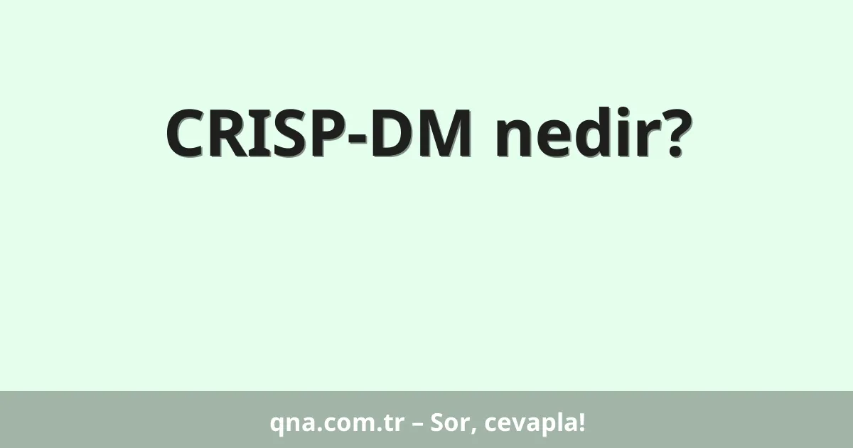 CRISP-DM nedir?