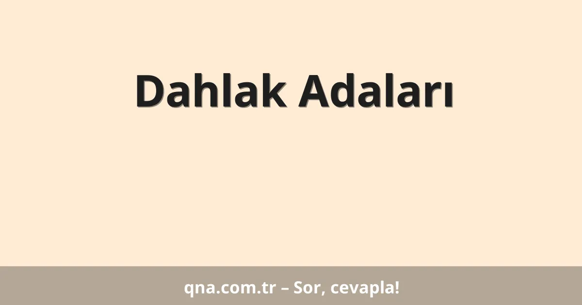 Dahlak Adaları