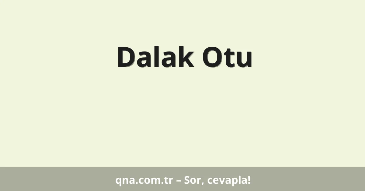Dalak Otu
