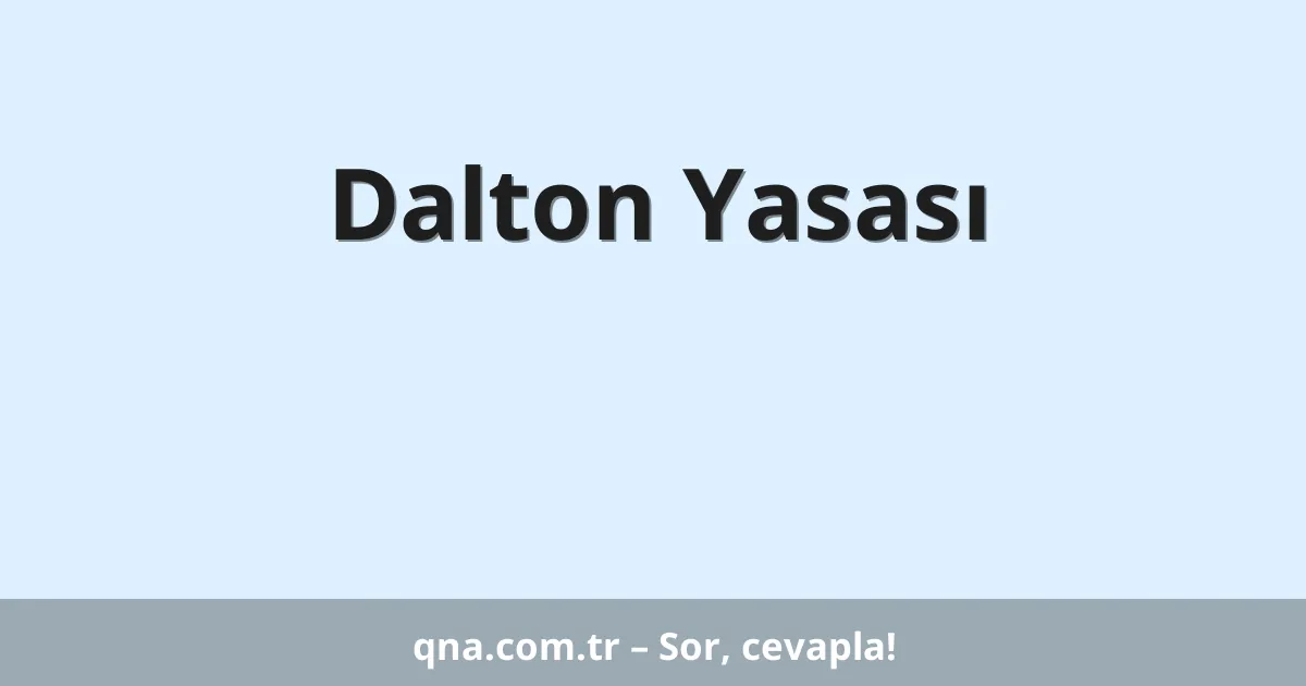 Dalton Yasası