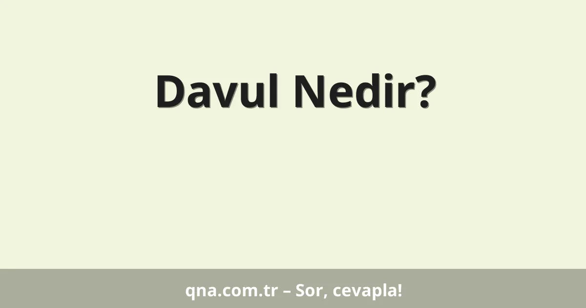 Davul Nedir?
