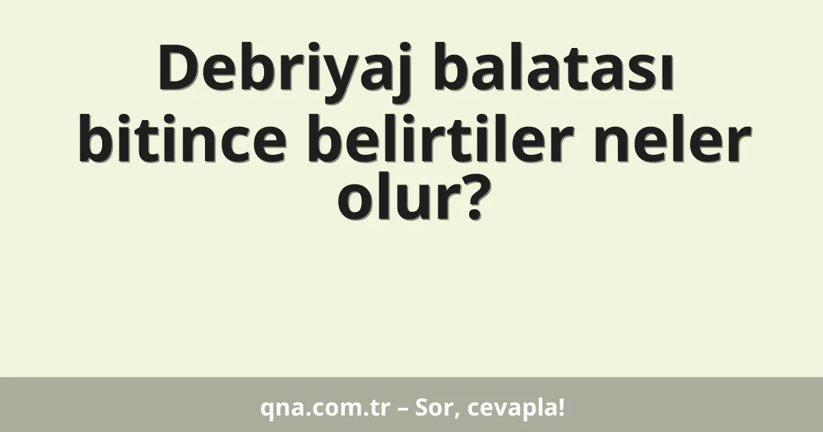 Debriyaj balatası bitince belirtiler neler olur?