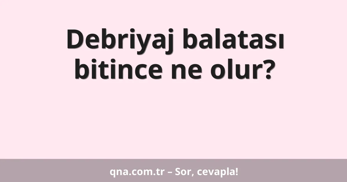 Debriyaj balatası bitince ne olur?