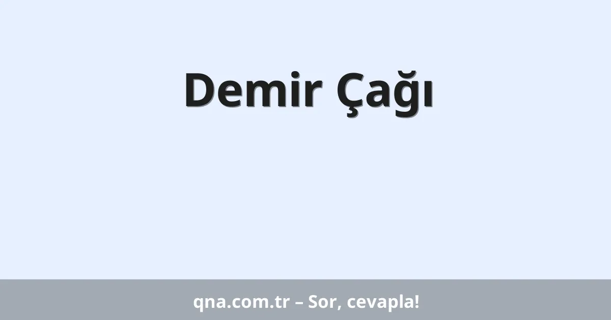 Demir Çağı