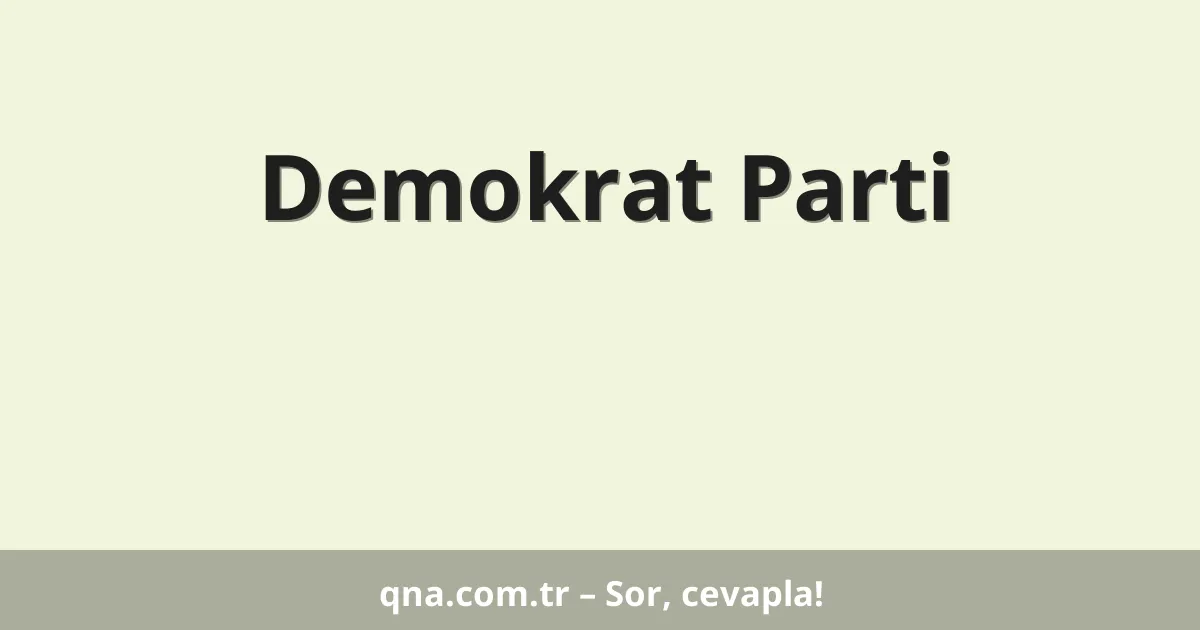 Demokrat Parti