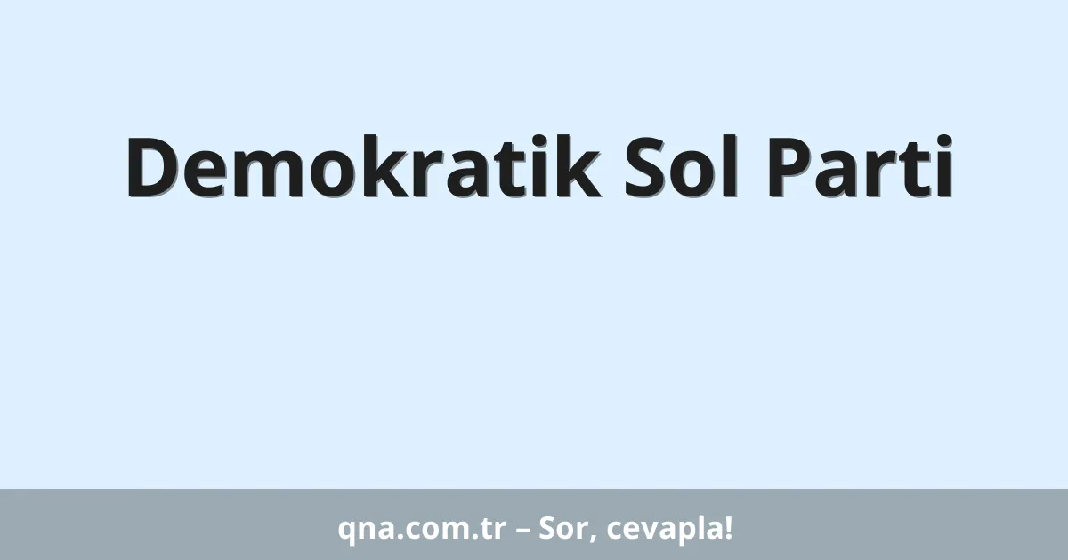 Demokratik Sol Parti