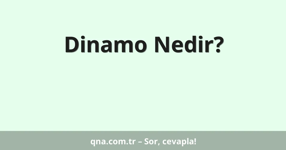 Dinamo Nedir?