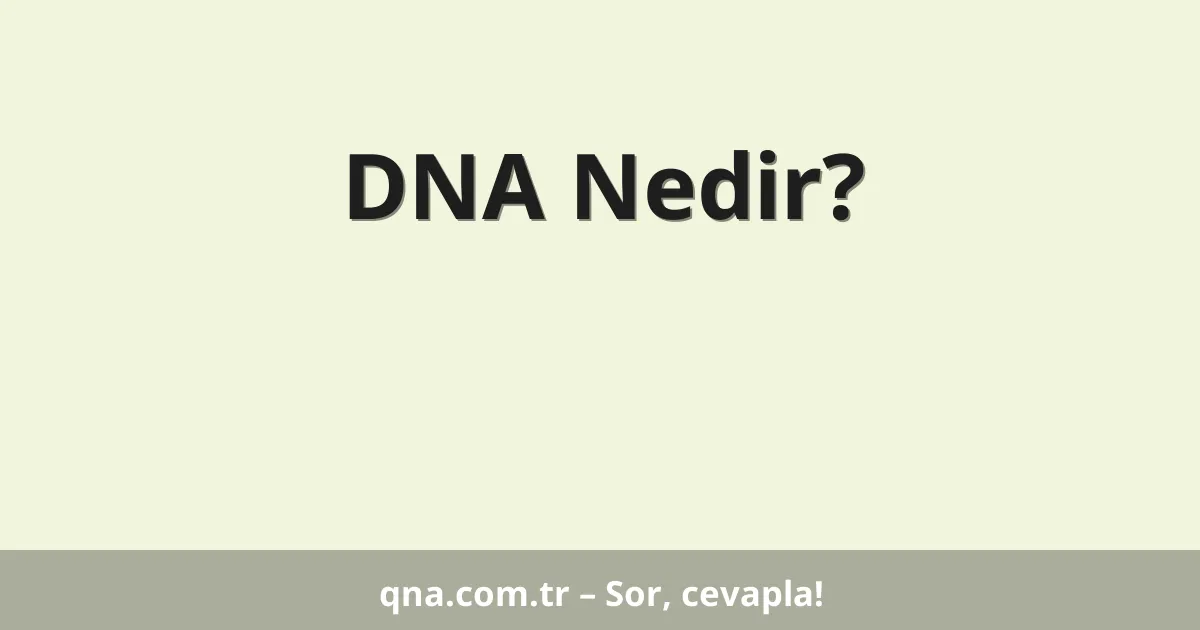 DNA Nedir?
