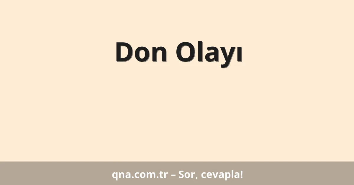 Don Olayı