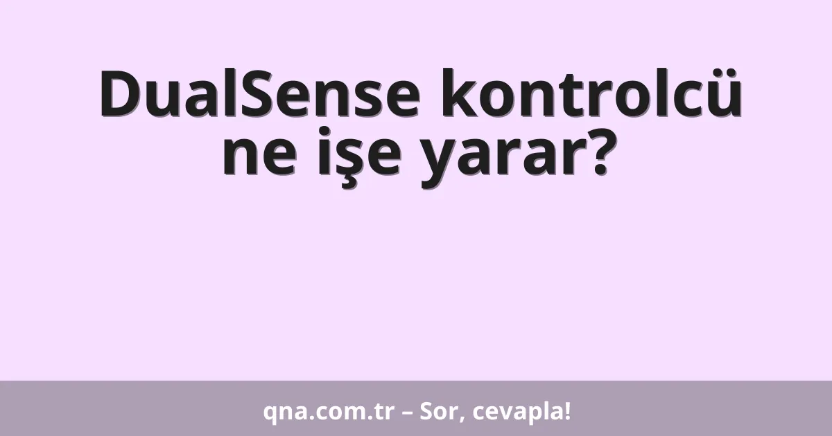 DualSense kontrolcü ne işe yarar?