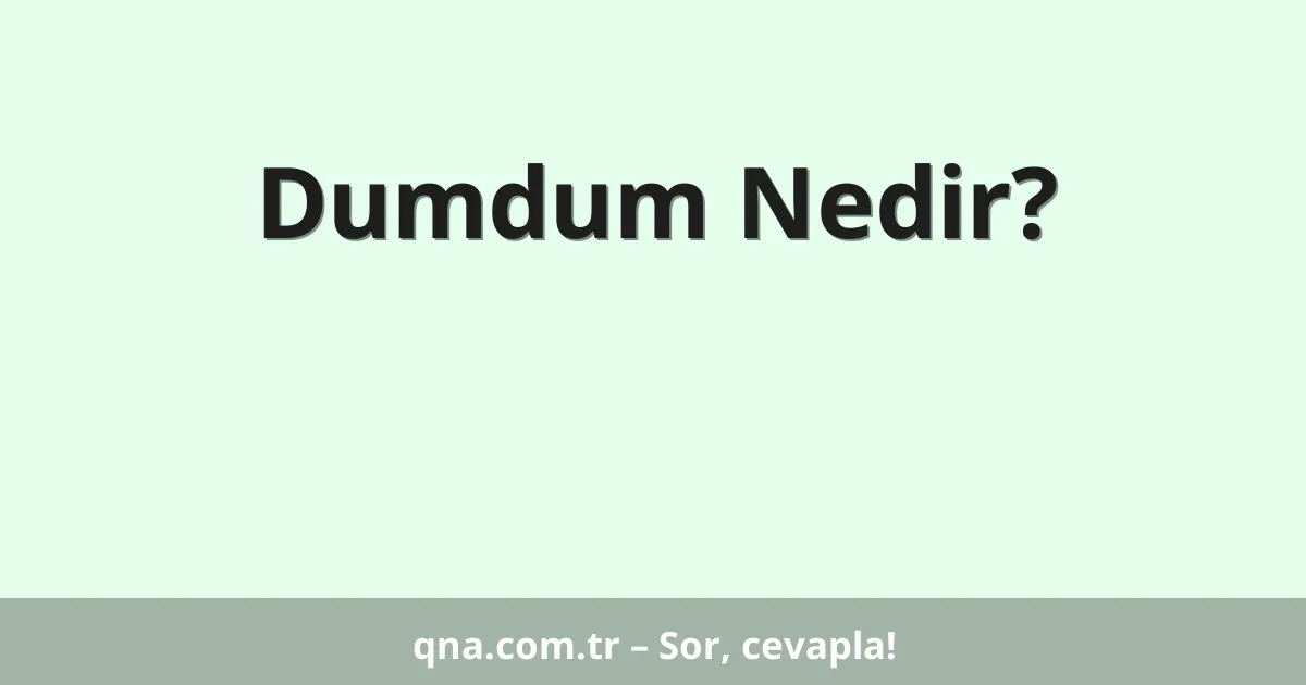 Dumdum Nedir?