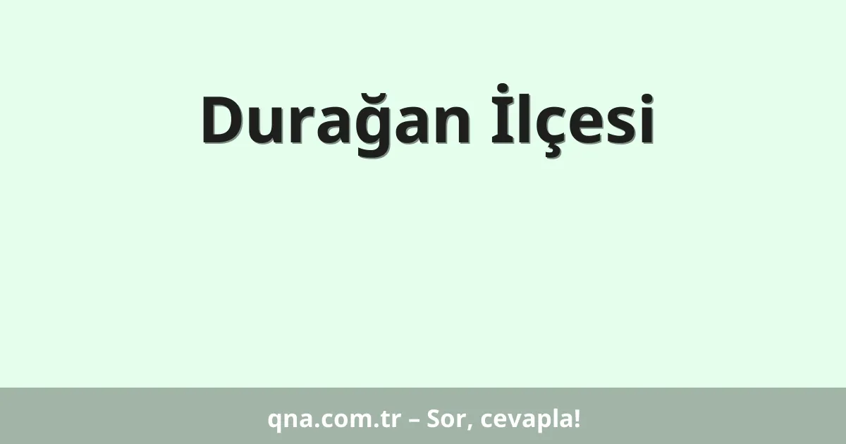 Durağan İlçesi