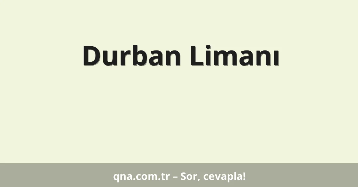 Durban Limanı