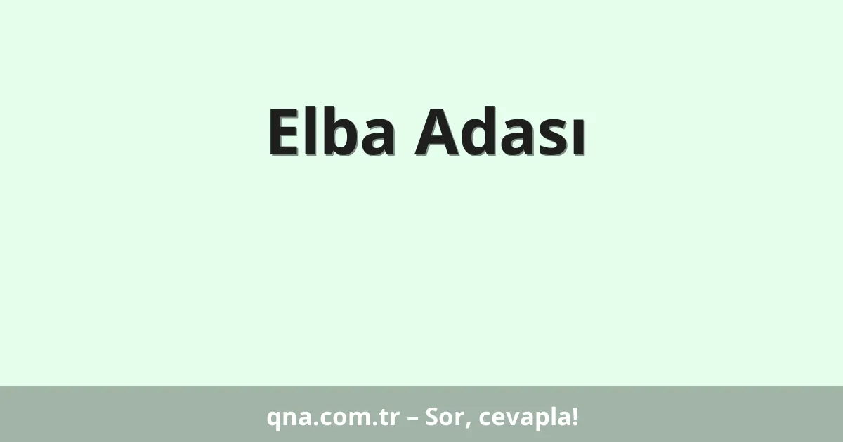Elba Adası