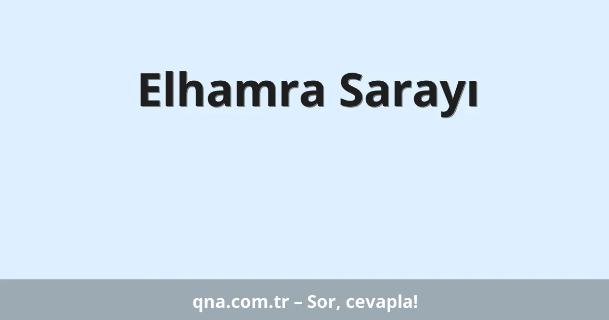 Elhamra Sarayı