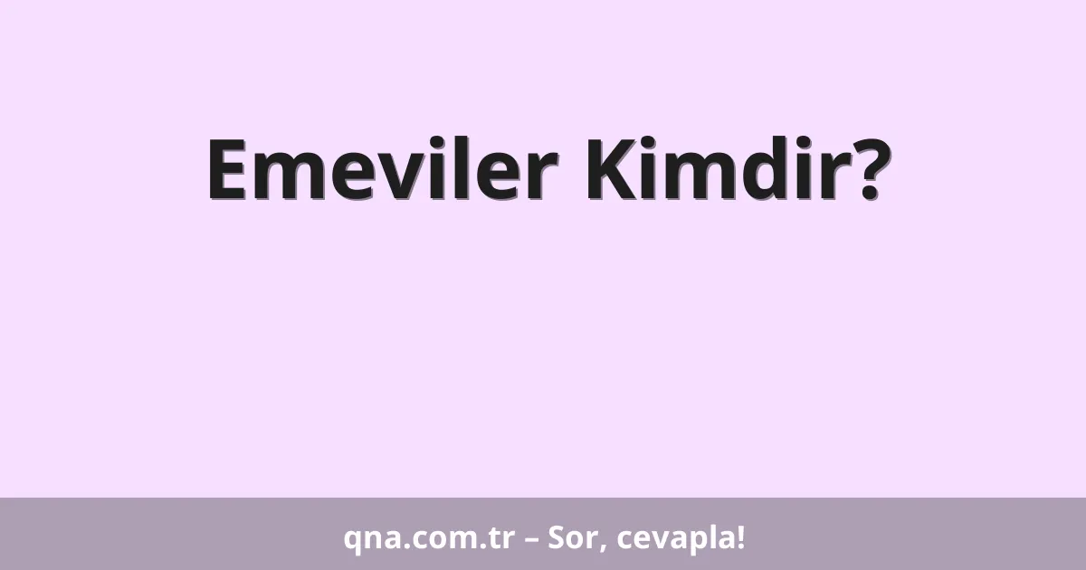 Emeviler Kimdir?