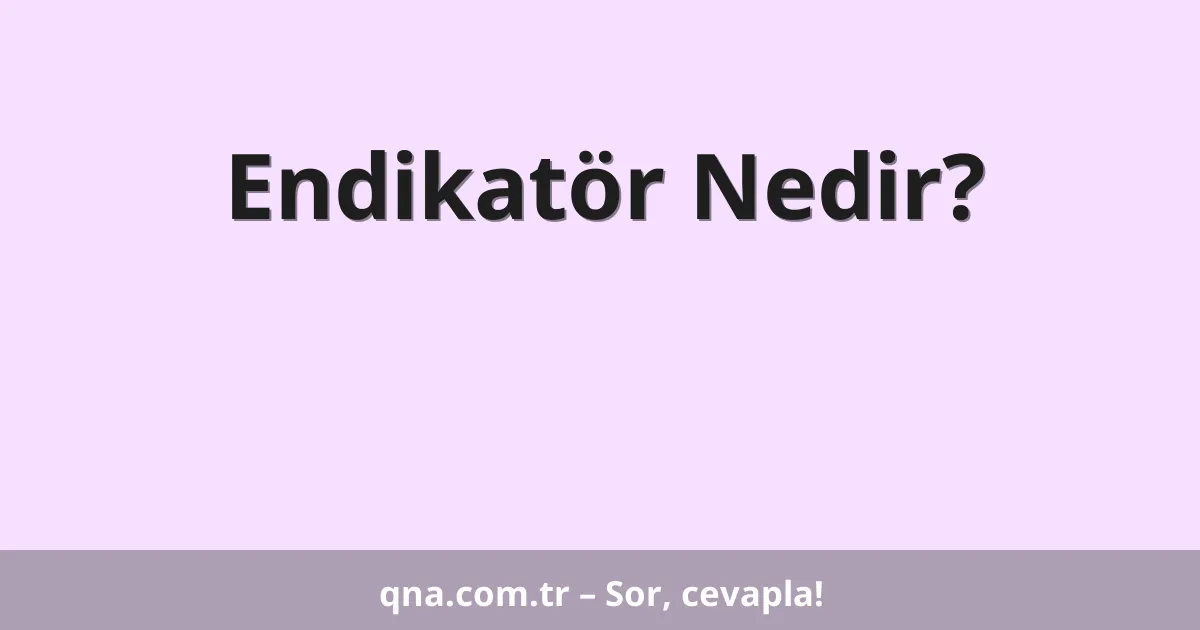 Endikatör Nedir?