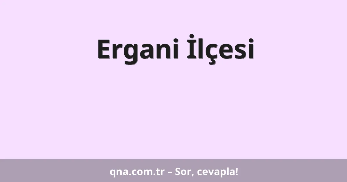 Ergani İlçesi