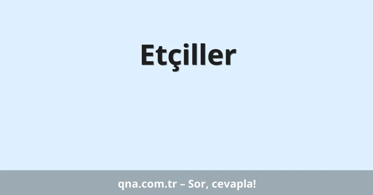 Etçiller