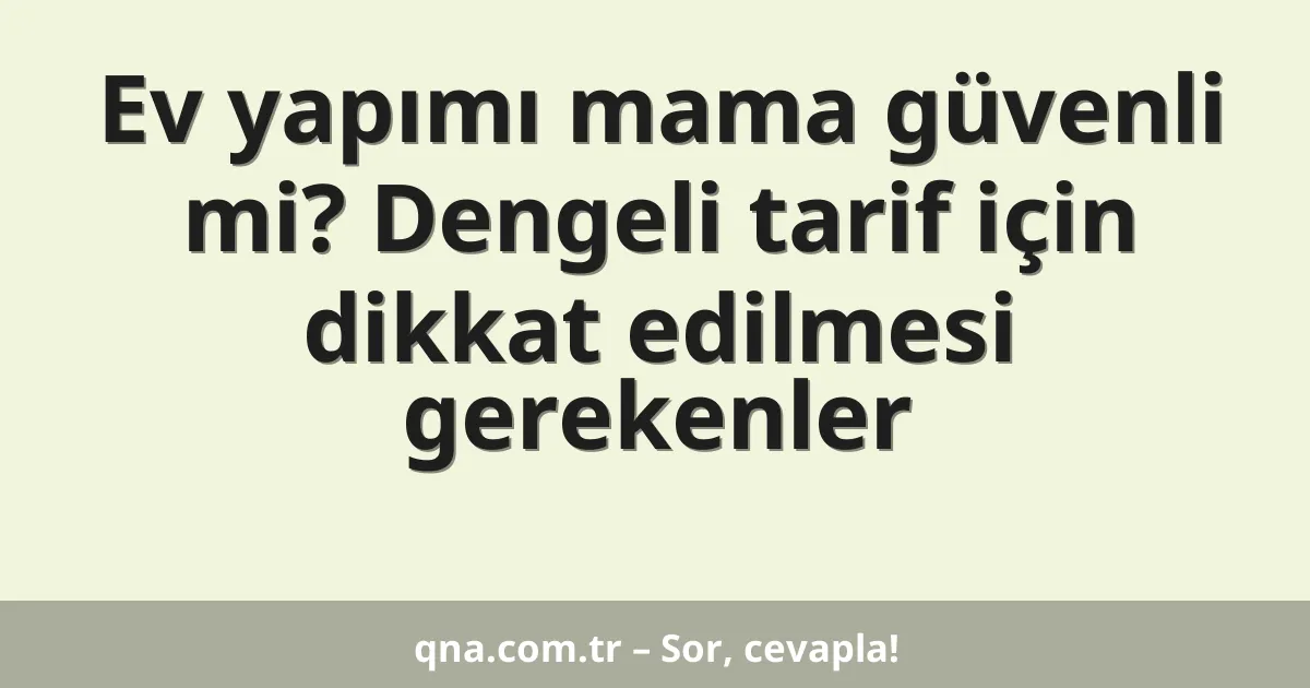 Ev yapımı mama güvenli mi? Dengeli tarif için dikkat edilmesi gerekenler