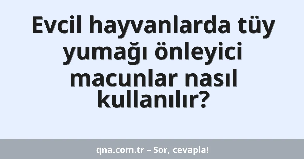 Evcil hayvanlarda tüy yumağı önleyici macunlar nasıl kullanılır?