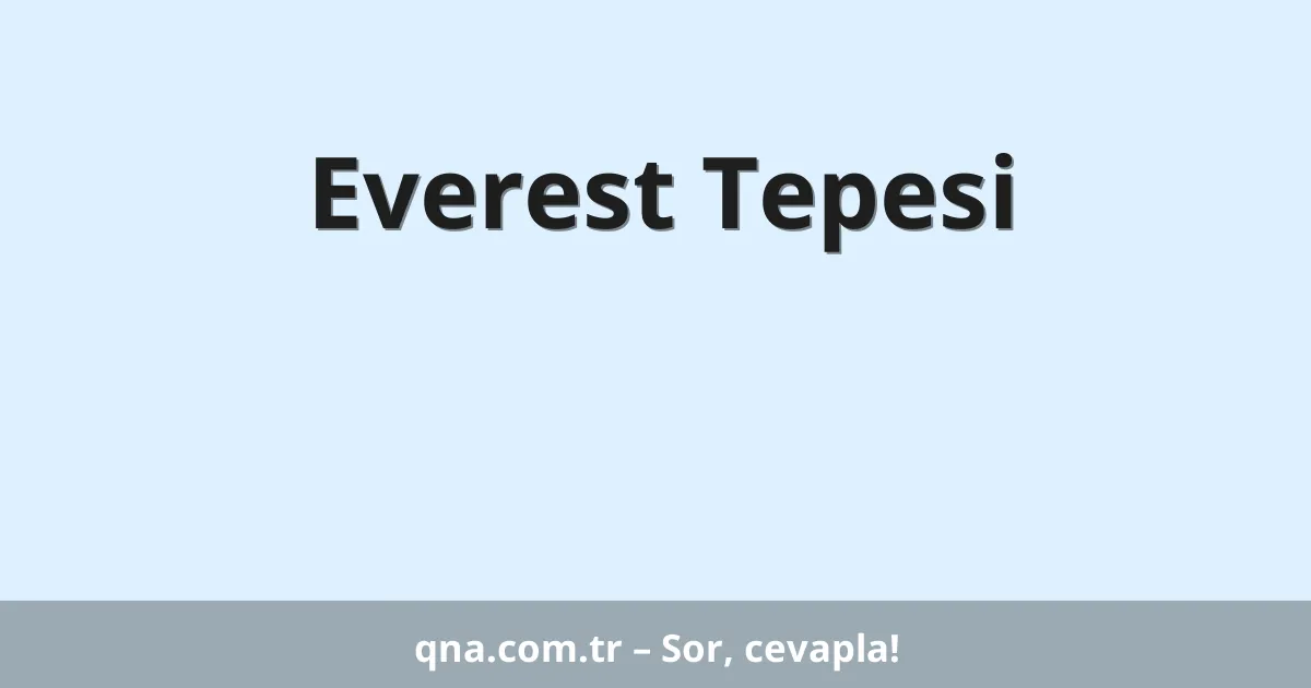 Everest Tepesi