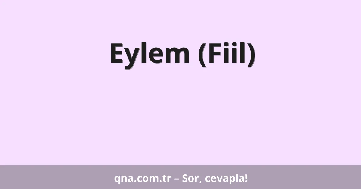Eylem (Fiil)