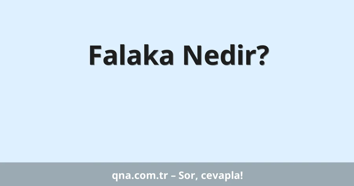 Falaka Nedir?