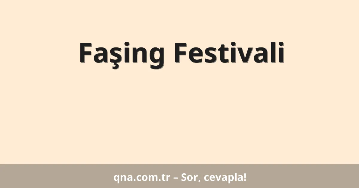 Faşing Festivali