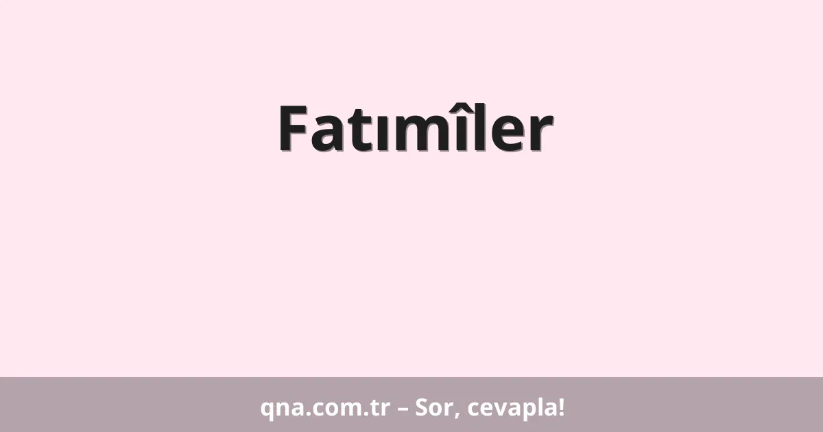 Fatımîler