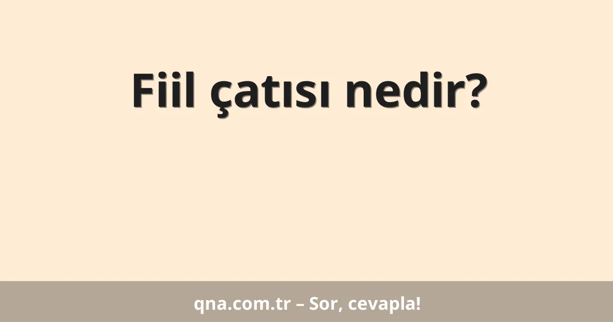 Fiil çatısı nedir?