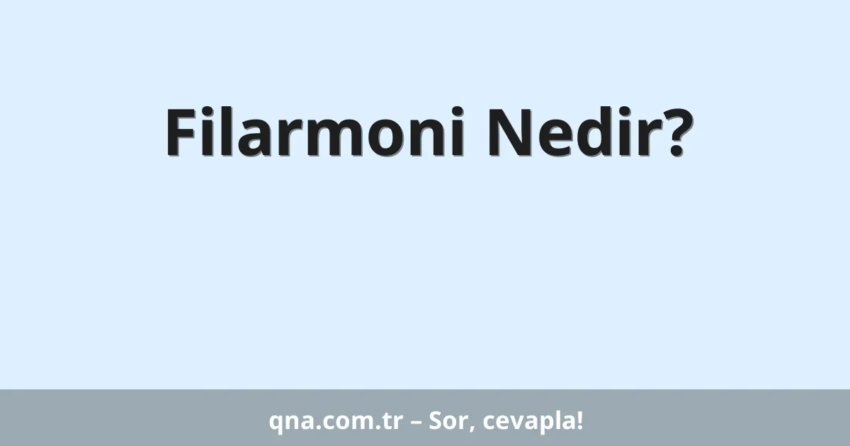 Filarmoni Nedir?