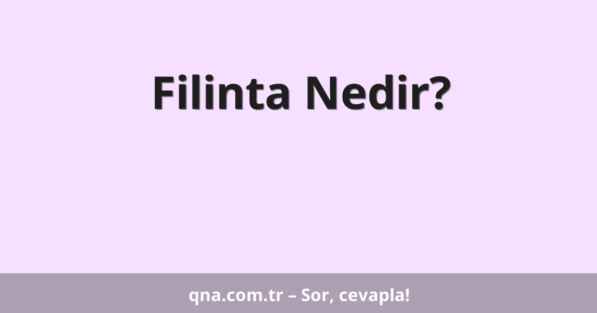 Filinta Nedir?