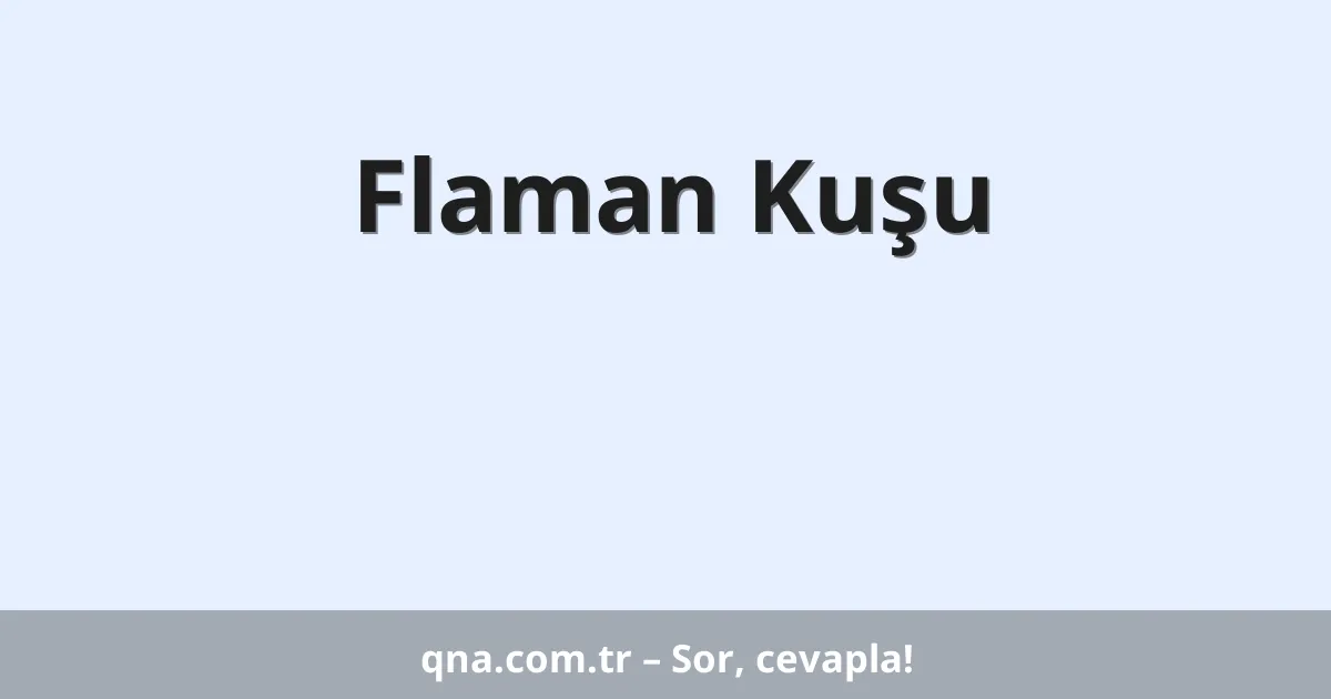 Flaman Kuşu
